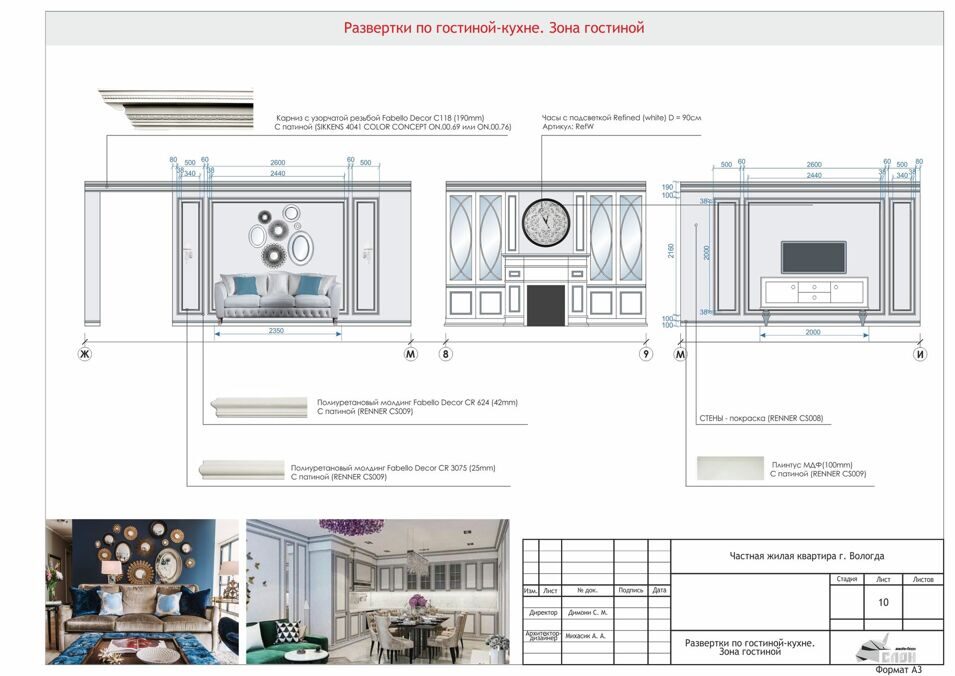 Дизайн 3-х комнатной квартиры от проекта до воплощения